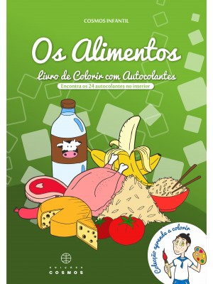 N.º 3 - Os Alimentos - Livro de colorir com autocolantes